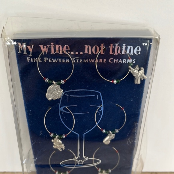 LINDSAY CLAIRE Christmas Themed Fine Pewter Stemware Charms - Picture 4 of 12